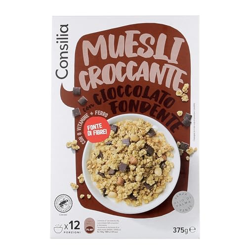 Consilia Muesli Croccante Con Cioccolato Fondente, 375 g
