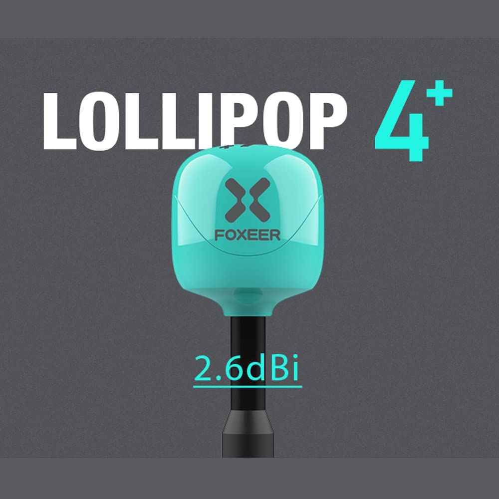 2 antenne FPV Foxeer Lollipop 4 Plus 2,6 dBi 5,75 GHz RHCP TX RX per drone FPV Racing (RP-SMA)