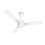 Havells Eva 1200mm Ceiling Fan for Home & Office with Aerodynamically Designed Blades, Energy Efficient & Power Saving for Superior Airflow | 2 Years Manufacturer Warranty | Pearl White Marble