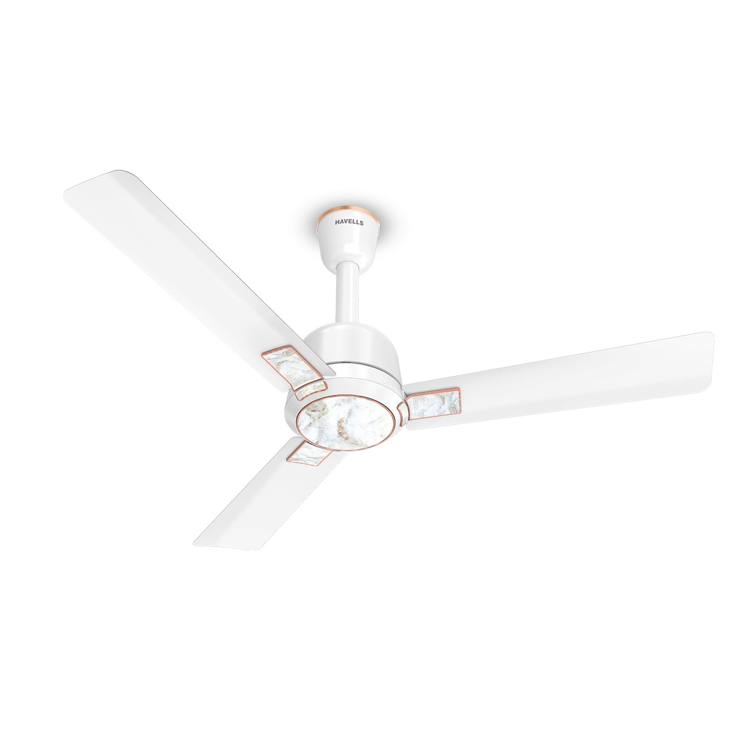 Havells Eva 1200mm Ceiling Fan for Home & Office with Aerodynamically Designed Blades, Energy Efficient & Power Saving for Superior Airflow | 2 Years Manufacturer Warranty | Pearl White Marble-image-5