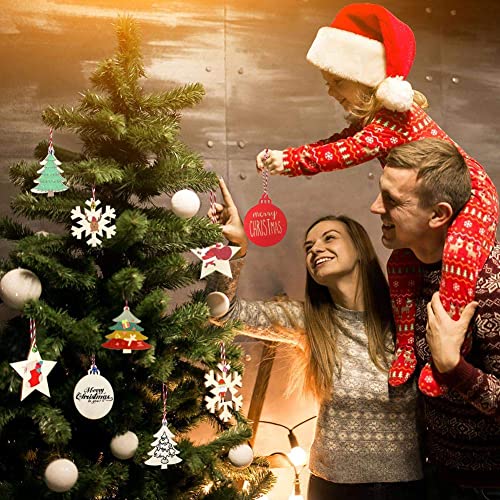 Wood Ornaments Slices,2.9 Inch Round Wooden Christmas Hanging Decoration Diy Craft Presents Gift,20Pcs,Xmas Gift #TOP3