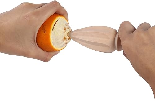 Miniatura 6 de FLEXMAN Wooden Lemon Squeezer Reamer, Multi Purpose Useful Manual Citrus Squeezer, Lemon Hand Juicer, Lime Squeezer for Lemons, Limes, Oranges