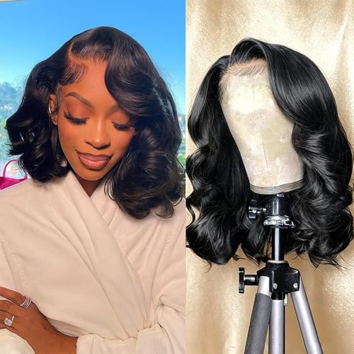 Perruque Bob cheveux naturels Body Wave 13x4 HD MYouan luxe