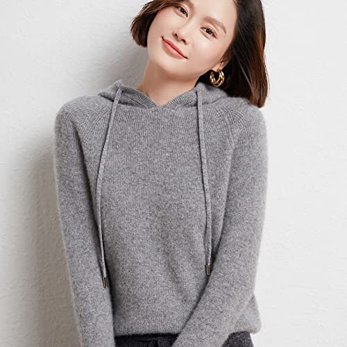 Sweats à capuche décontractés en tricot pour femmes pull uni à bouton mode automne