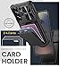 SSLOTSCASE for Samsung Galaxy S25 Ultra Case with Card Holder & Kickstand & Slide Camera Lens Cover, Silicone Edge Protection Rugged Heavy Duty Phone Case Cover for Galaxy S25 Ultra 5G 2025, Black