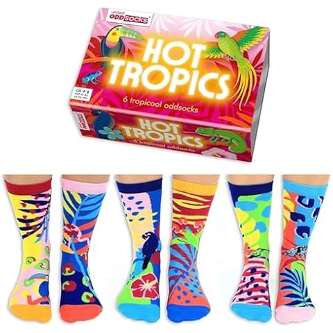 United Oddsocks Hot Tropics Box of 6 Ladies Socks Cover