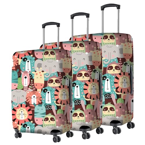 Image of Nasher Miles Polyester Protective Luggage Cover Set of 3 (Small-Medium-Large) - Zoology
