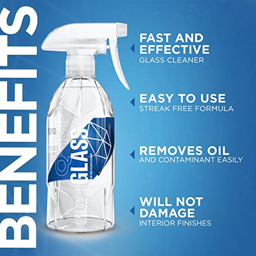 Gyeon Quartz Q²M Glass 500 Ml - Easy To Use Streak Free Car Glass Cleaner Safe For All Surfaces - Safe For Car Touch Screens - Smudge And Streak Free - Best Glass Cleaner In Your Car Detailing Kit #TOP1