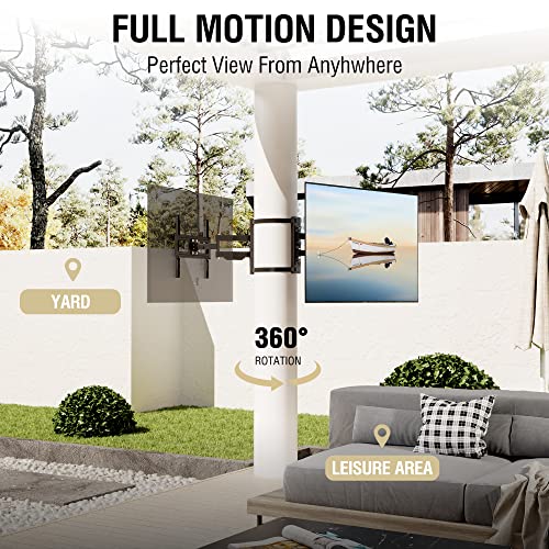 Zebozap No Drill Outdoor Tv Mount | Gazebo Tv Mount | Patio Tv Mount | Pillar Tv Mount | Pergola Tv Mount | Square Post Tv Mount | Stainless Steel Screws | Weatherproof | Holds 80Lbs | All Black #TOP2