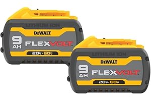 DeWalt FLEXVOLT 20V/60V MAX Lithium-Ion Battery, 9.0Ah, 2-Pack