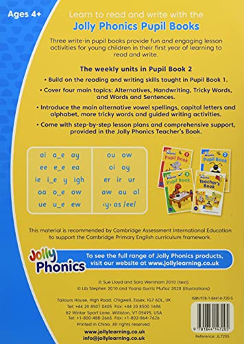 Jolly Phonics Pupil Book 2: in Print Letters (British English edition)