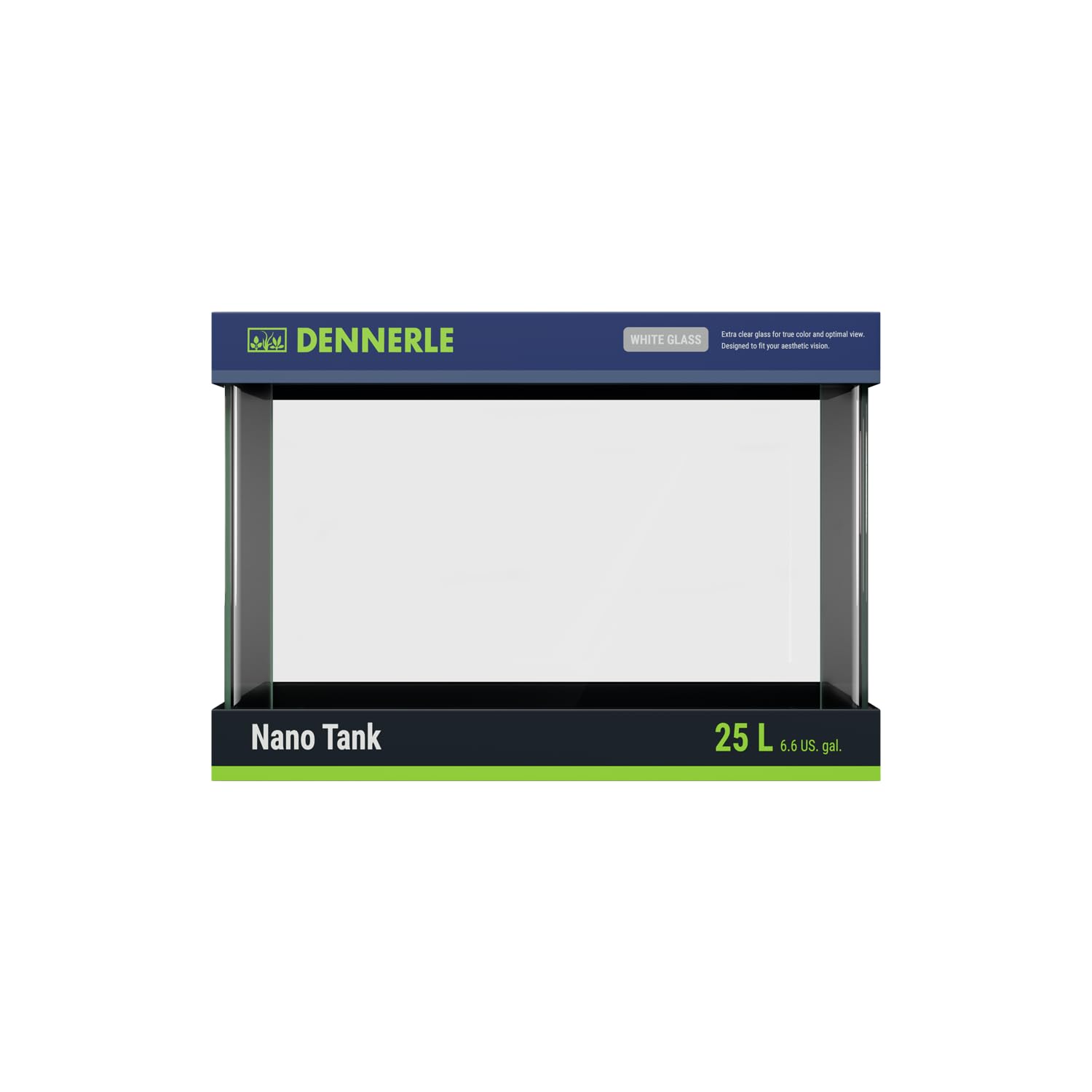 Dennerle Nano Tank White Glass - 25 Liter - Weißglas Aquascaping Aquarium - 36 x 28 x25 cm