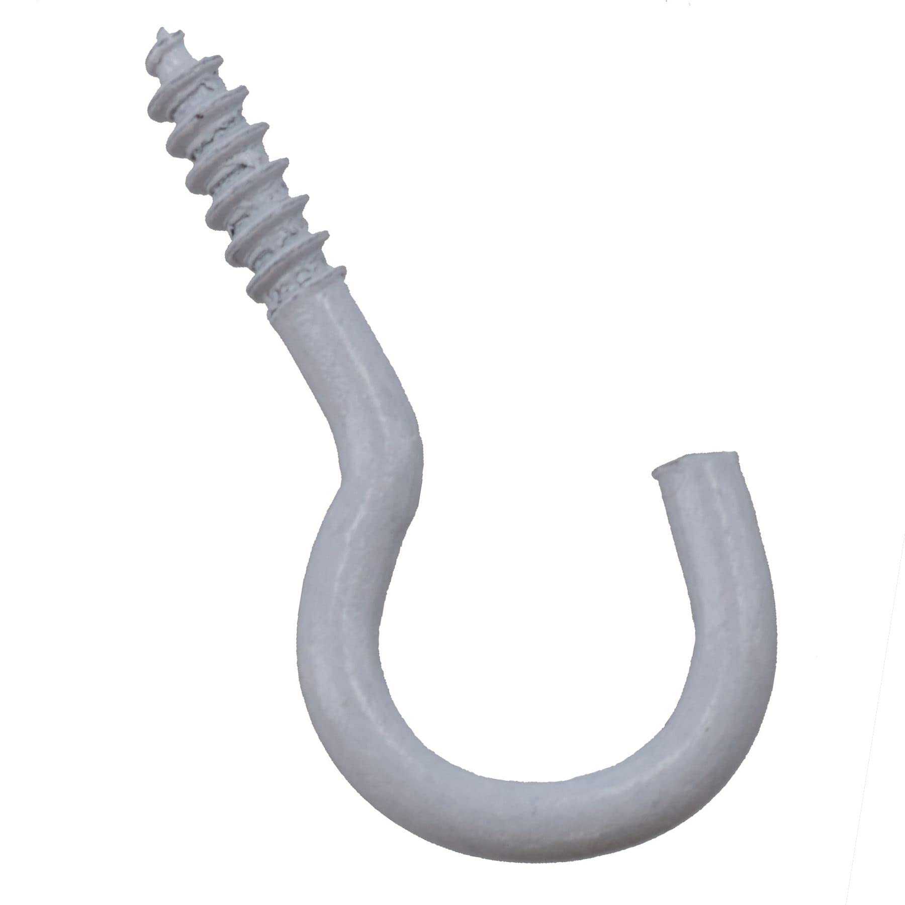 Screw Hook Fasteners Hangers White Plastic Finish 10mm Dia 30mm length 80pc