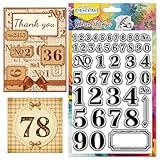 CHGCRAFT Klare Stempel Verschiedene Größen Zahlen Retro-Zahlen Transparente Stempel Etiketten Silikon-Klarsichtsiegel für DIY-Scrapbooking-Fotoalbum-Dekoration, 16×11 cm