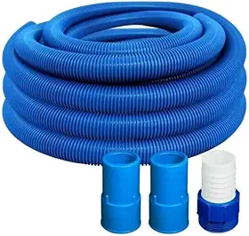 Mangueira flexível Para Aspirar piscina 8 metros Resistente Com Ponteiras e Adaptador