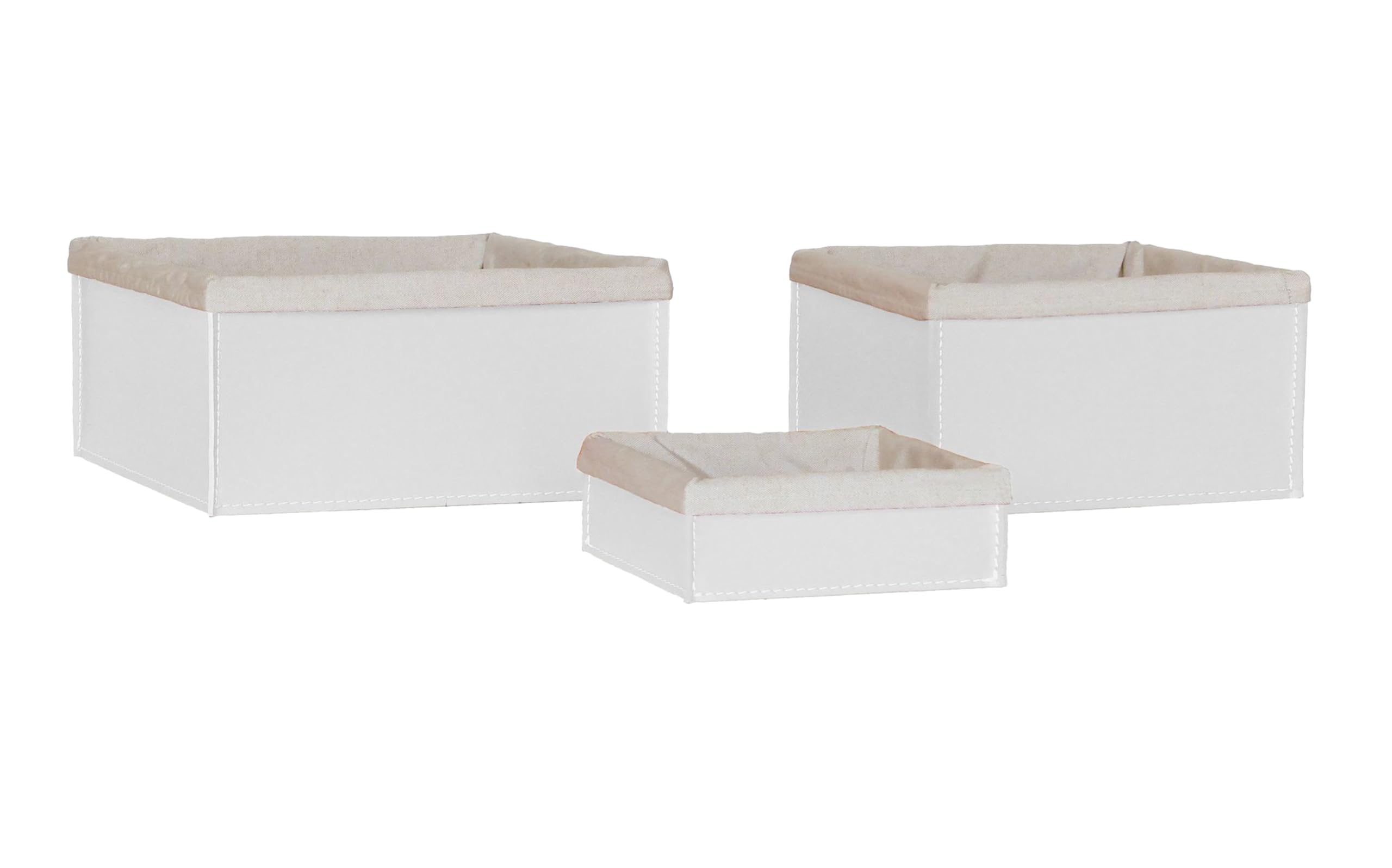 Caja de cuero de lujo LIMAC Diseño SONIA SET con forro de algodón para artesanía