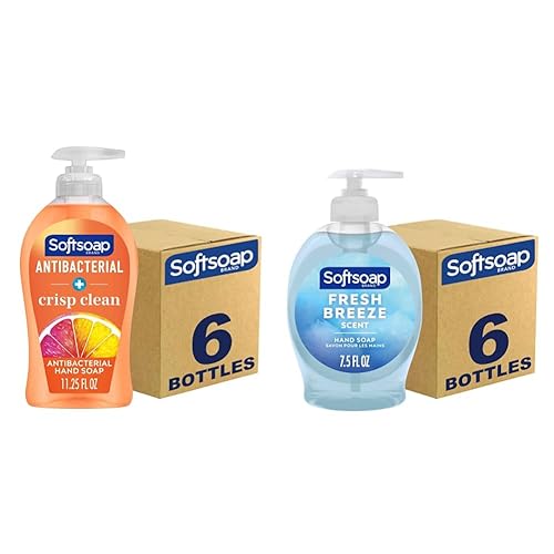 Softsoap Jabones de manos antibacterianos y Fresh Breeze, 11.25 y 7.5 onzas (paquete de 6)