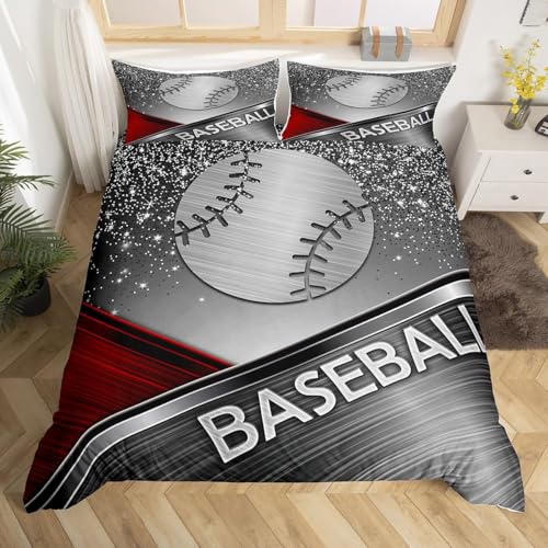 Parure de lit 220x240 de qualité supérieure en microfibre douce motif baseball - 2