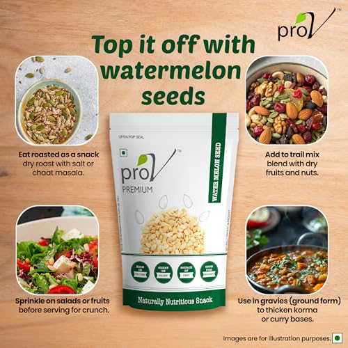 Image of ProV Premium Watermelon Seeds | Whole Natural | Rich in Protein, Iron, Magnesium & Healthy Fats | Boosts Energy & Supports Heart Health | Crunchy Snack | 250g