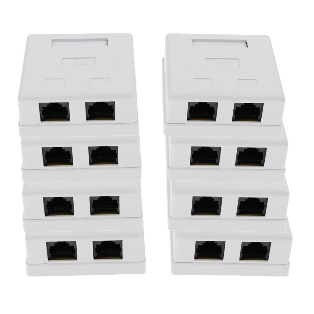 CALANDIS™ 8Piece Cat6 2 Ports Surface Mount Outlet Box Face Plate Backbox Combo | Plugs Jacks & Wall Plates | Networking Cables & Adapters | Computer Cables & Connectors-image-41