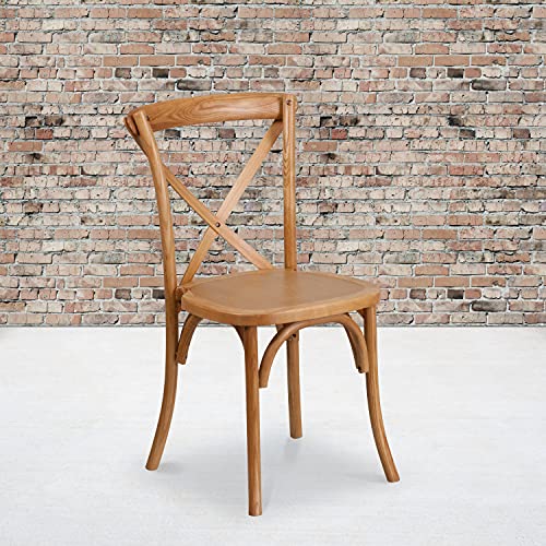 Image of Flash Furniture 2 Pack HERCULES Series Oak Cross Back Chair