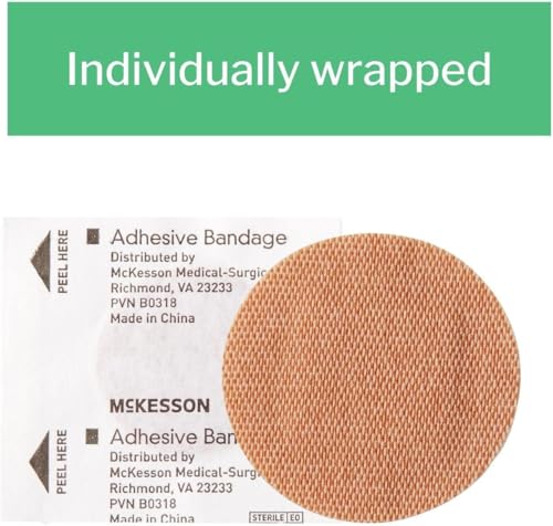 MCKESSON Adhesive Spot Bandage Medi-Pak Performance Fabric 1" Diameter Round Tan (#16-4812, Sold Per Box) - image 2