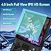 R36MAX Upgraded Retro Gaming Console,4.0 inch IPS Screen,Linux System with Professional RK3326 Gaming Chip, Retro Handheld Game Console Built-in 18000+ Games,4000mAh Large Battery(Transparent Black)