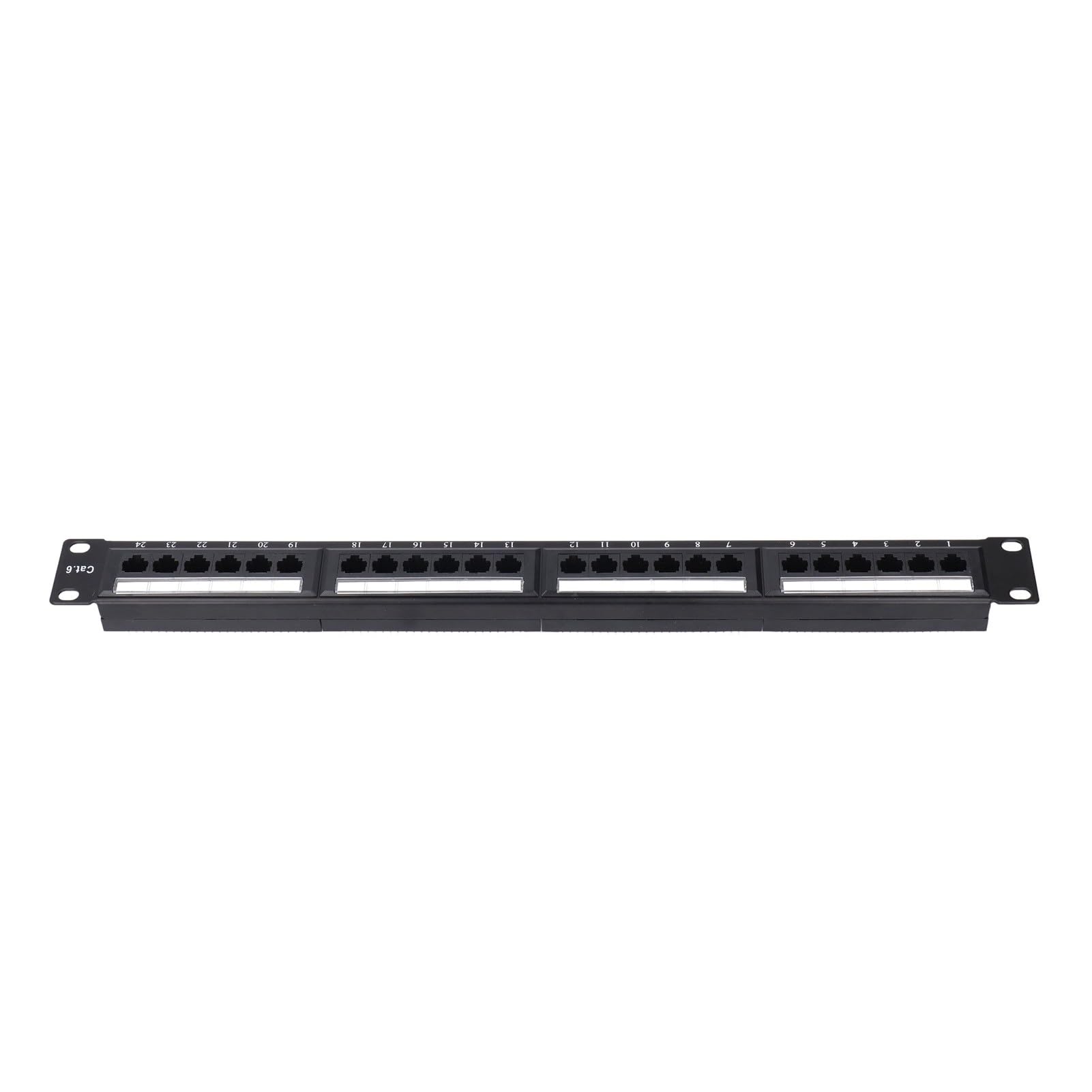 AUNMAS Panneau 24 Ports Cat6 pour Commutateur Gigabit Ethernet, 1U Rack