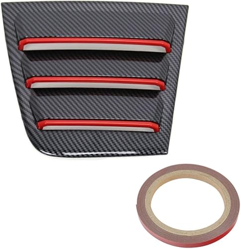 Miniatura 5 de Rejillas laterales traseras compatibles con Dodge Charger 2011-2021 ABS 2 piezas de ventilación de aire Scoop persianas (fibra de carbono con borde