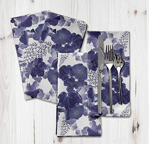 Serviette de table en lin lavable s4sassy bleu fini les modèles jetables - 5