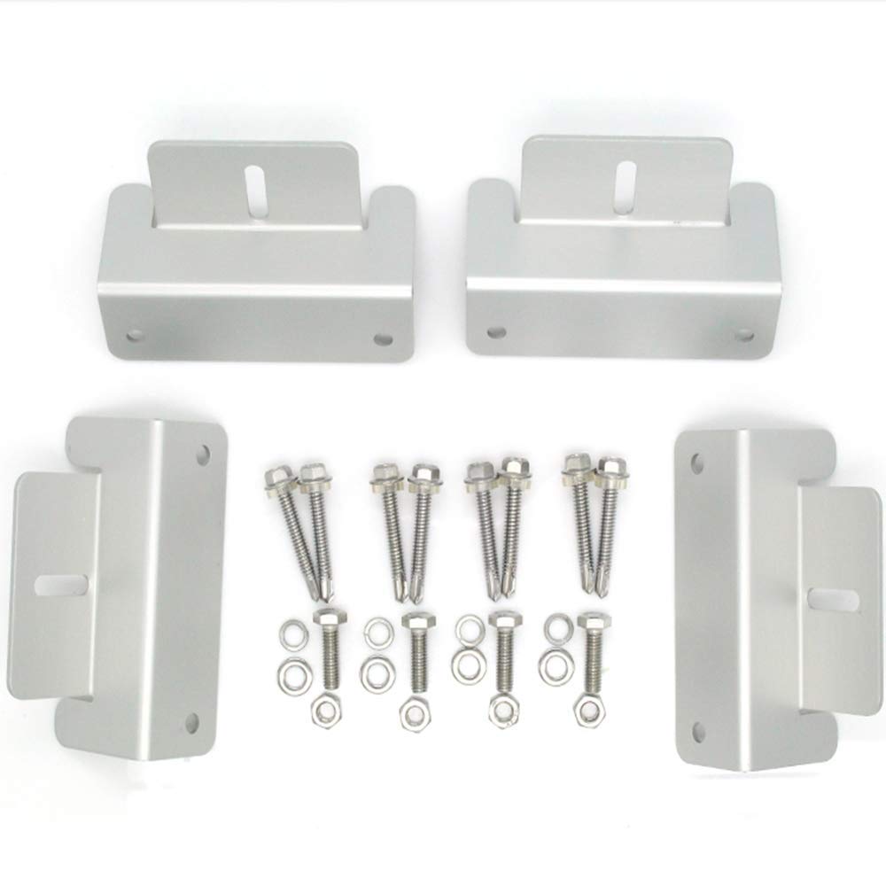Supports De Panneau Solaire En Z, Lot De 4 - Aluminium Anodisé 30 Mm, Réglables - Pour Camping-car, Bateau, Toit Plat