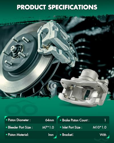 Image of SCITOO 19B2703 Front Right Disc Brake Caliper Assembly w /Bracket For Toyota For Camry 2002-2006