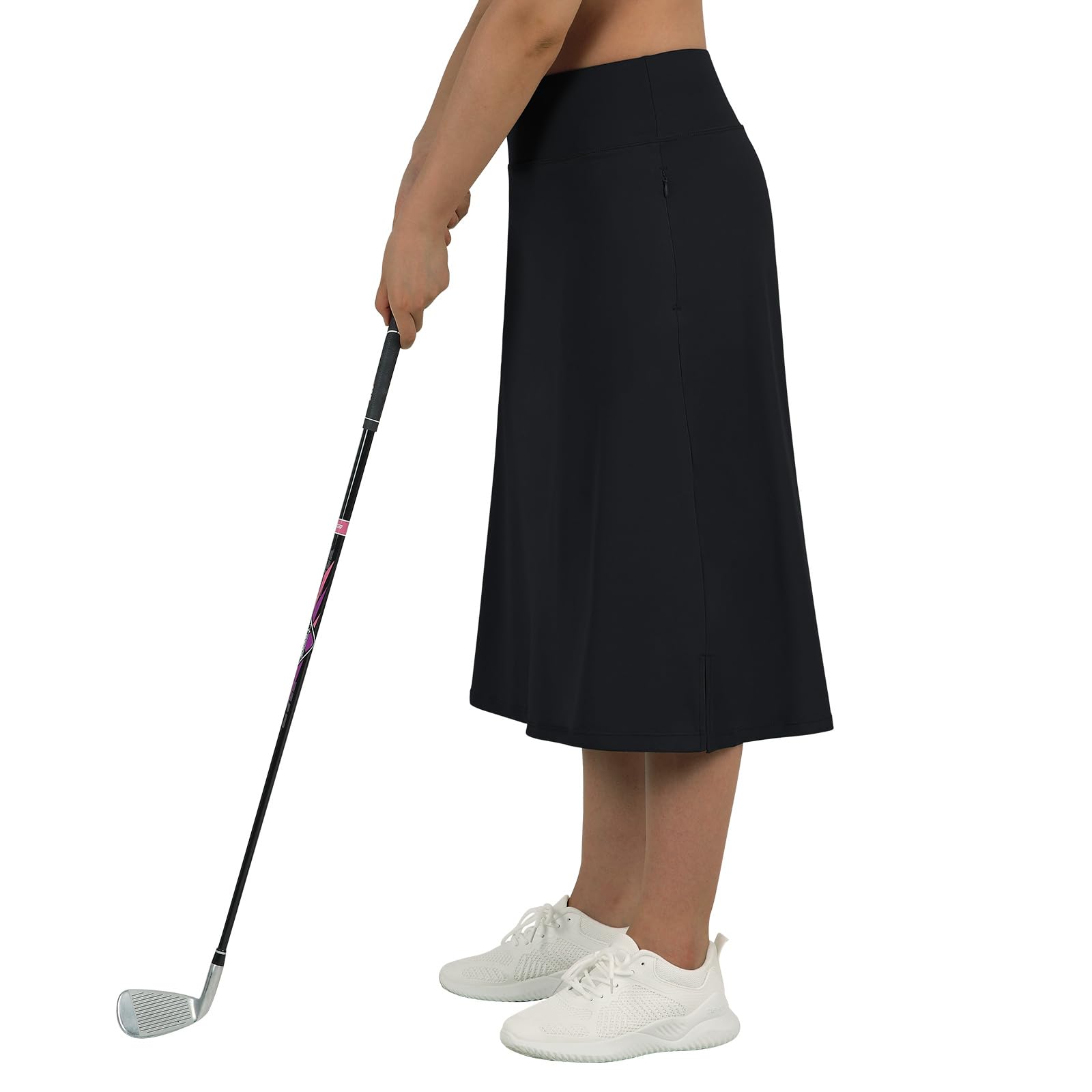 beroy Gonna lunga da donna da 71,1 cm, con 2 tasche, gonna modesta, con pantaloncini sotto le gonne lunghe a vita alta