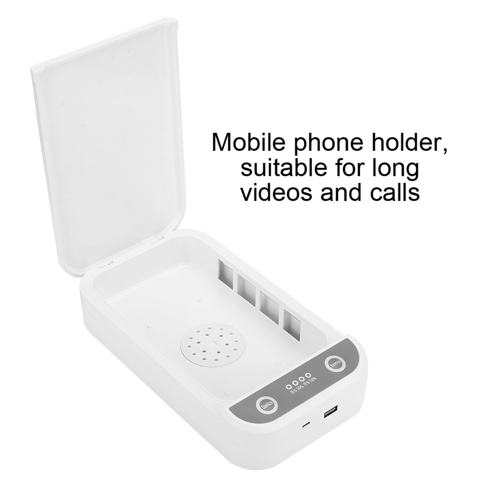 Boîte de Nettoyage désinfectante UV pour téléphone Portable, lumière UVC 360°, Outil de Nettoyage pour téléphone Portable, Accessoire avec Mode de stérilisation Rapide pour