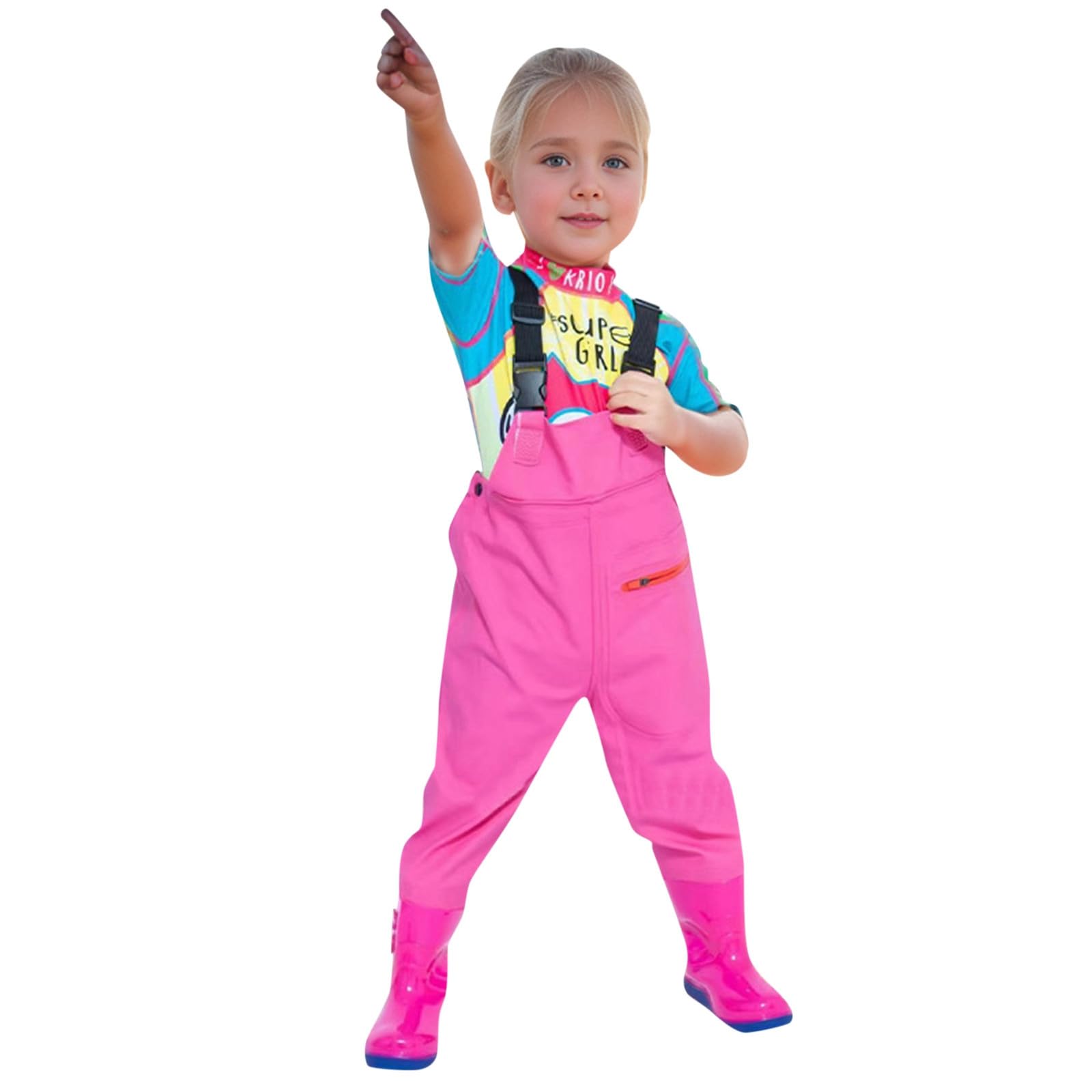 Fishing Waders for Kids Boys Girls Chest Waders Youth Fishing Wader with Pocket for Toddler Children Water Proof Wader with Boots (10-11 Years) — image 1