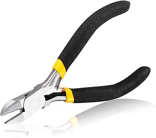 SPEEDWOX Diagonal Pliers Side Cutter Pliers 4 Inches Mini Fine Wire Cutting Plier Nippers Flush Cutter with Spring Micro Wire Cutters for Jewelry Making Crafts Beading Work
