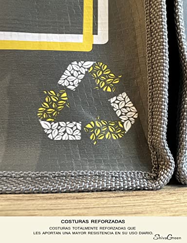 Shiva Green Mulltrennsystem 3fach Altpapier Sammler Pfandflaschen Sammelbehälter Papiermülleimer aus Plastik und Glas mit Deckel - Image 7