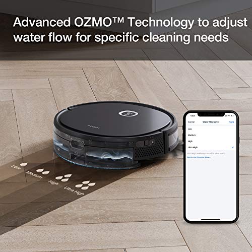 Image of Ecovacs Deebot OZMO U2 Pro Robot Vacuum Cleaner 2in1 Vacuum and Mop, Extra Pet Care Kit 800ml Large Dustbin & Tangle-Free Brush, Ideal for Pet Hair, No-Go Zones, 2.5Hrs Run Time, Voice and App Control