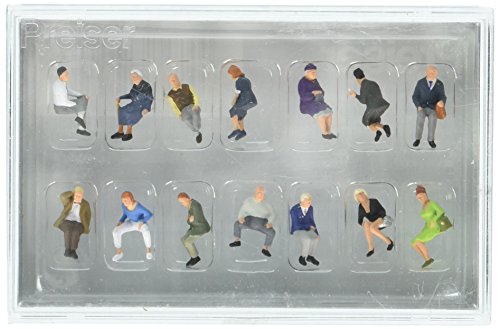 Preiser 10524 Pedestrians Seated Travellers HO Scale Figure