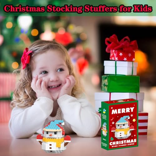 Image of Christmas Snowman Building Micro Blocks Set Compatible with Lego Christmas Advent Calendar 2026 Stacking New Toys Holiday Present Box New Year Xmas Gifts for Kids and Adults (Snowman)