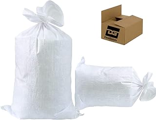 DeeGoods Bolsas de tejido de polipropileno, 60 cm x 105 cm, color blanco, saco de cereales, bolsa de transporte, sin estampar, 50 kg (20 unidades)
