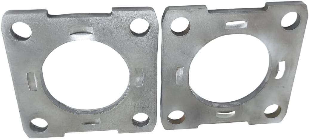 Replacement 2pack Trailer Brake Backing Plate Flange 2.27" for 3500# Axle, 4 Hole Bolt Square Bracket