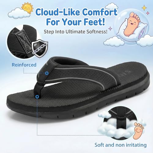 Image of STQ KIDS Flip Flops Girls Boys Unisex Summer Beach Sandals Non Slip Outdoor & Intdoor Little /Big Kid