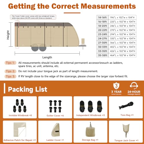 Umbrauto RV Cover 24-27ft 9-Layer