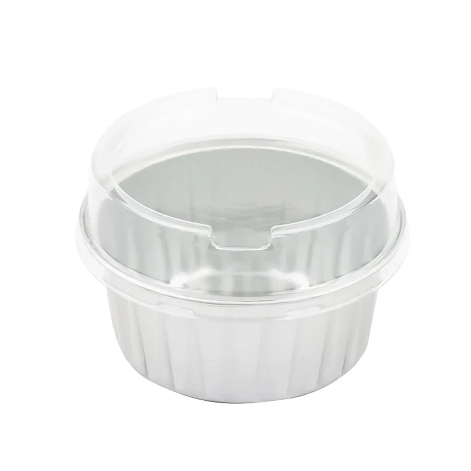 Cupcake Förmchen 100 stücke 125 ml Aluminiumfolie Kuchen Backförmchen Pudding Mousse Dessert Cupcake Kuchenförmchen Mit Deckel Gebäck Muffin Kuchenform(Gold)
