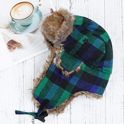 Image of ONWAY Trapper Hat Winter Hats for Women Men with Faux Fur Ear Flaps