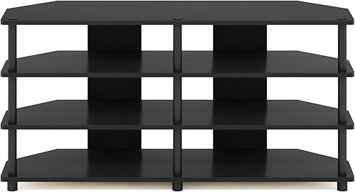 Miniatura 51 de Furinno Turn-N-Tube mesa pequeña para televisores con 4 niveles, de ensamble fácil., Madera, Blackwood Blackwood,Espresso,Americano,Nuez