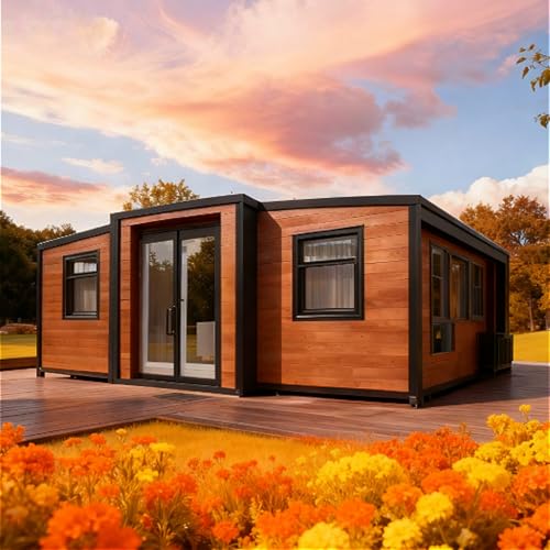 Expandable Container House for Sale Modern Tiny Home Prefab Modular Detachable House Luxury Mobile Foldable Home 20ft 40ft Portable Villa Prefabricated House with 2 3 Bedroom Bathroom & Kitchen
