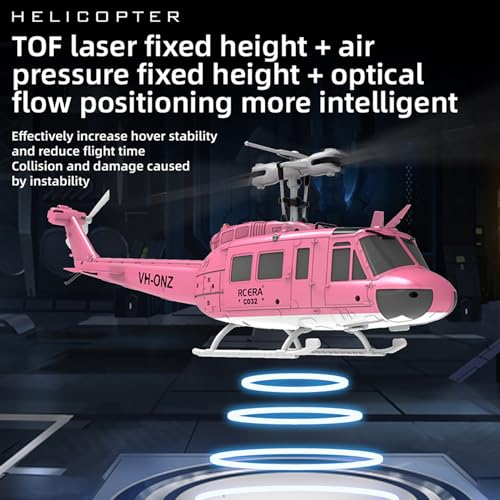 Image of 315MM UH-1 Remote Control Helicopter Aircraft for Adults Expert 6CH C032 RC Heli Maintain Altitude Brushless Motor /Optical Flow Positioning /Fly Upside Down 3D Rolling RTF Yellow 1Battery