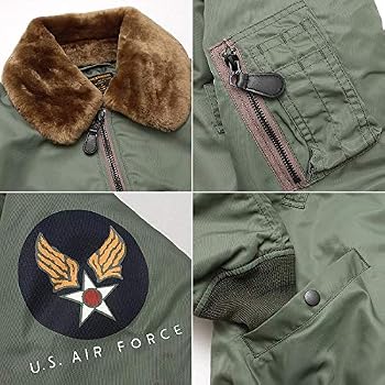 Amazon.co.jp: HOUSTON Houston #5003 B-15D Flight Jacket 42 Sage